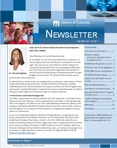 July Newsletter front page